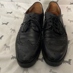 Black Leather Dress Shoes for Men. Size 12. Oxford Style. Ike Behar.
